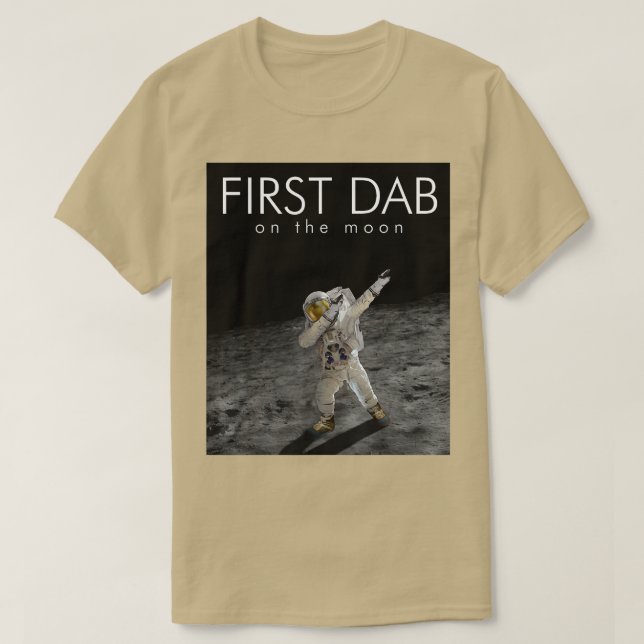 Första dab på Måne Dabbing Astronaut Space T Shirt (Design framsida)
