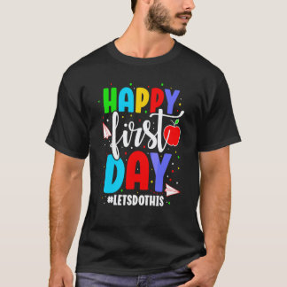 Första Dag Barn Lärare Tillbaka Till Skolan Lärare T Shirt