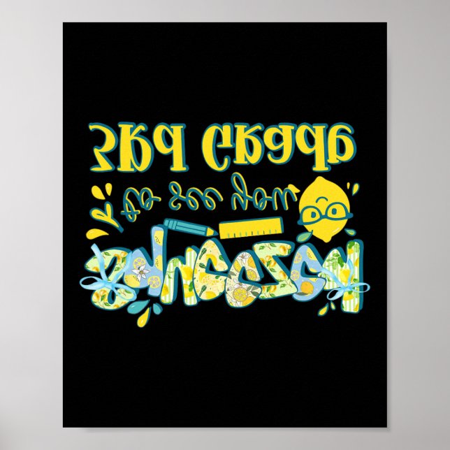 Första dagen 3:e klass läraren citron klassrum til poster (Framsidan)
