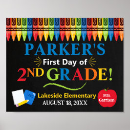 Första dagen av andra skolsignalen i Klass - andra Poster
