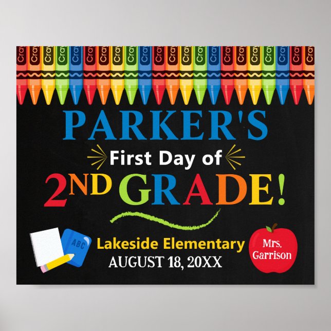 Första dagen av andra skolsignalen i Klass - andra Poster (Framsidan)