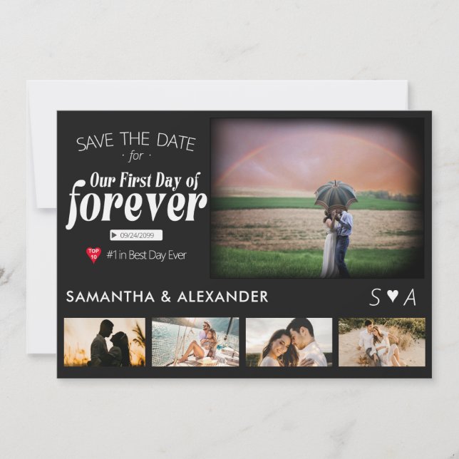 Första dagen av Forever Filmplakat 5 Foto Bröllop Spara Datumet (Framsida)