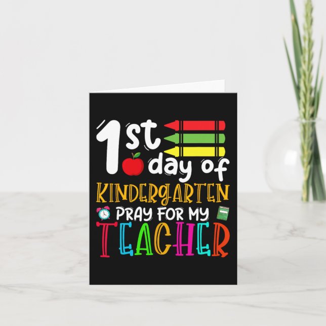 Första dagen av Kindergarten-rocken för min lärare Kort (Framsida)