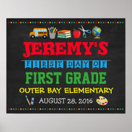 Första dagen av skolbarnens Poster fotoprops