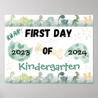 Första dagen av skolfotooperationen Poster Cute Di