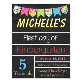 Första dagen av skolsignalen, Chalkboard-signalen, Fototryck