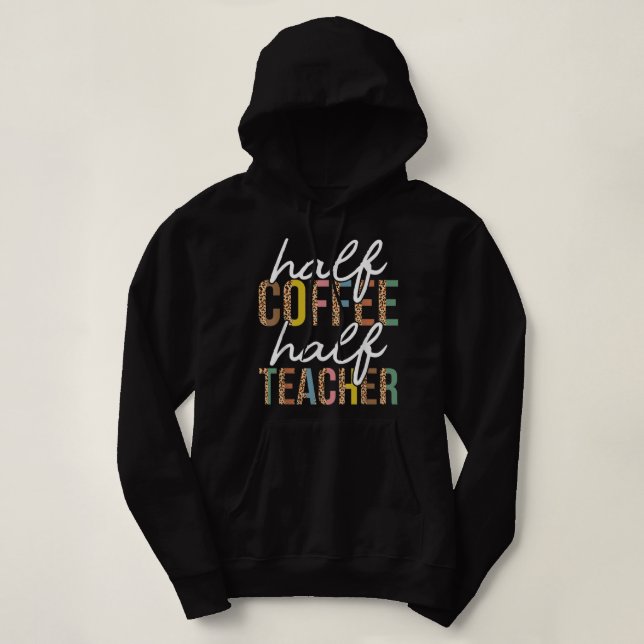 Första dagen Back to school, halvkaffelärare T Shirt (Design framsida)