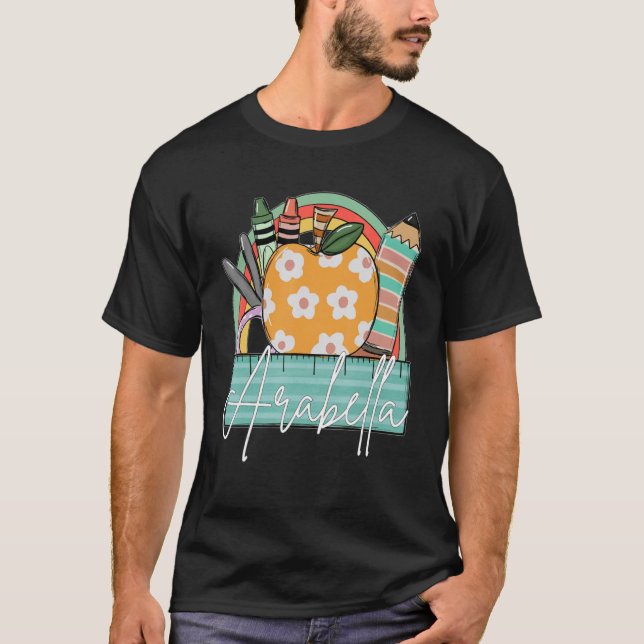 Första dagen Back to school Personlig Girl Girl Na T Shirt (Framsida)