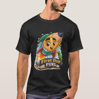 Första dagen bränsle Söt penna raketfartyg tillbak T Shirt