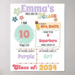 Första dagen då skolan Poster