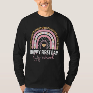 Första dagen då skollärare leopard återvänder till t shirt