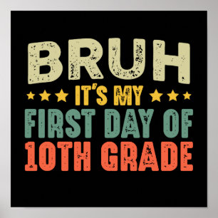 Första dagen den 10:e Klass Back to school Poster
