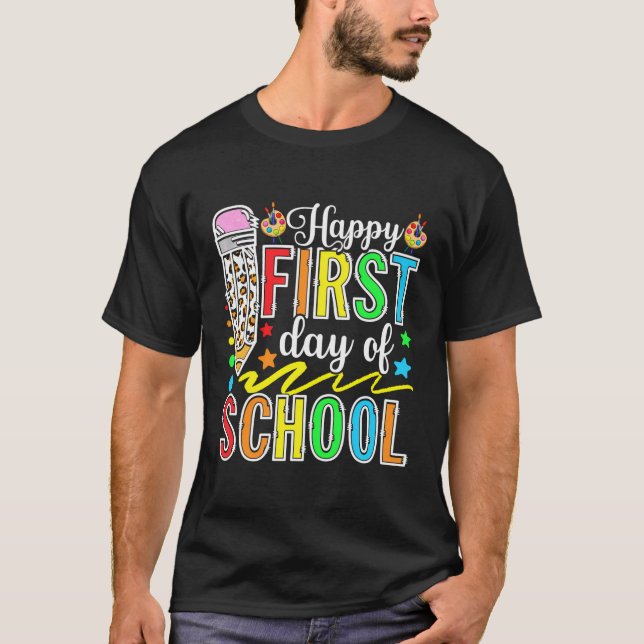Första dagen för Back to school-läraren i Student T Shirt (Framsida)