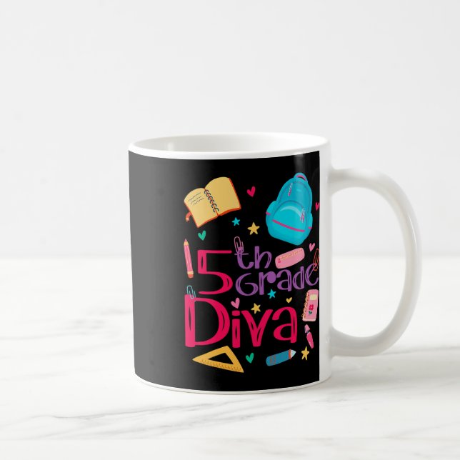 Första dagen för femtonde Klass Diva-lärarinna Kaffemugg (Höger)