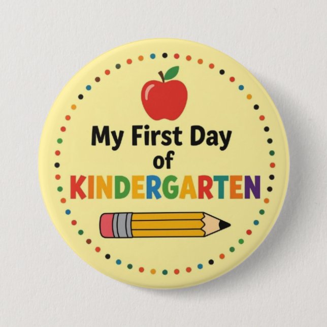 Första dagen för förskola knapp (Framsida)