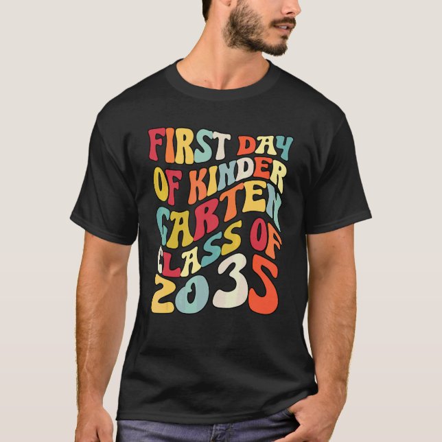 Första dagen för förskoleklass 2035 t shirt (Framsida)