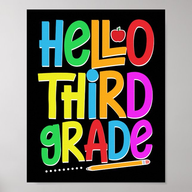 Första dagen för Hej Lärare från tredje Klass Poster (Framsidan)