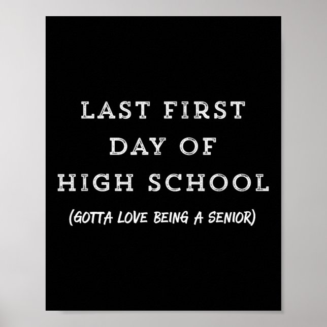 Första dagen för högskoleåret Tee Poster (Framsidan)