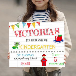 Första dagen för KINDERGARTEN Namn - informationsd Poster