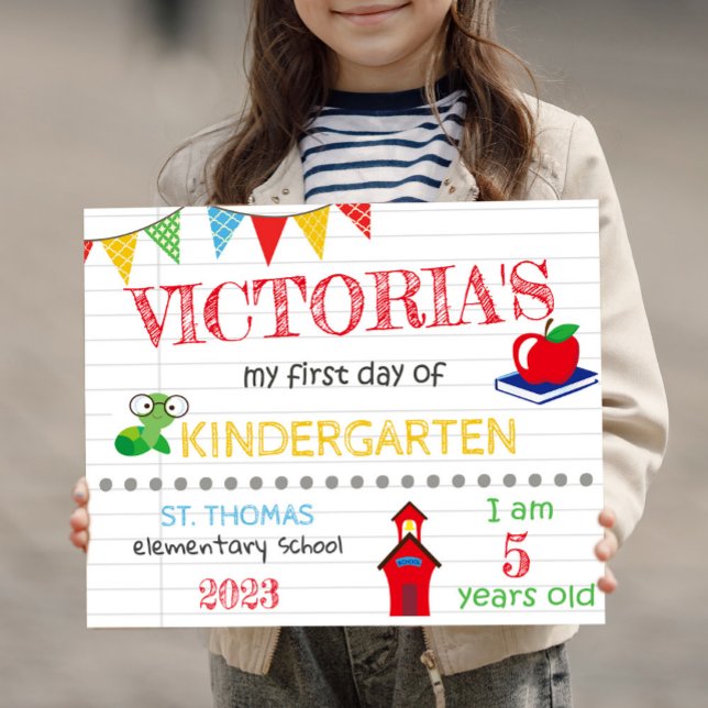 Första dagen för KINDERGARTEN Namn - informationsd Poster (Skapare uppladdad)