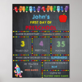 FÖRSTA DAGEN FÖR PRESCHOL-UNDERTECKNINGEN, FÖRSTA  POSTER