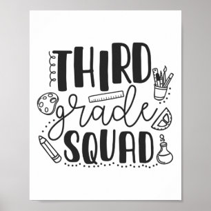 Första dagen för skolans tredje Klass-torglärare Poster