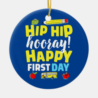 Första dagen för skollärarbarn Back to school Julgransprydnad Keramik