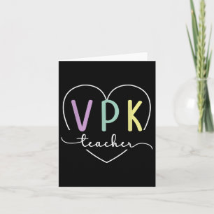 Första dagen för VPK-lärare Heart Back to school V Kort