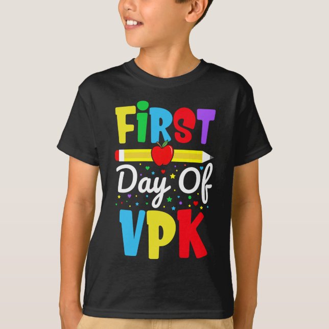 Första dagen för VPK:s "regnbåge Preschool Kids" T Shirt (Framsida)