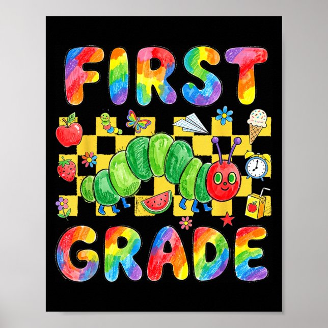 Första dagen första klass lärar tjejer barn 1:a poster (Framsidan)
