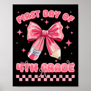 Första dagen i 4:e klass Coquette Byck Till Skolan Poster