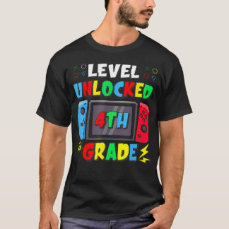 Första dagen i 4:e klass nivå uppnådd spel tillbak t shirt