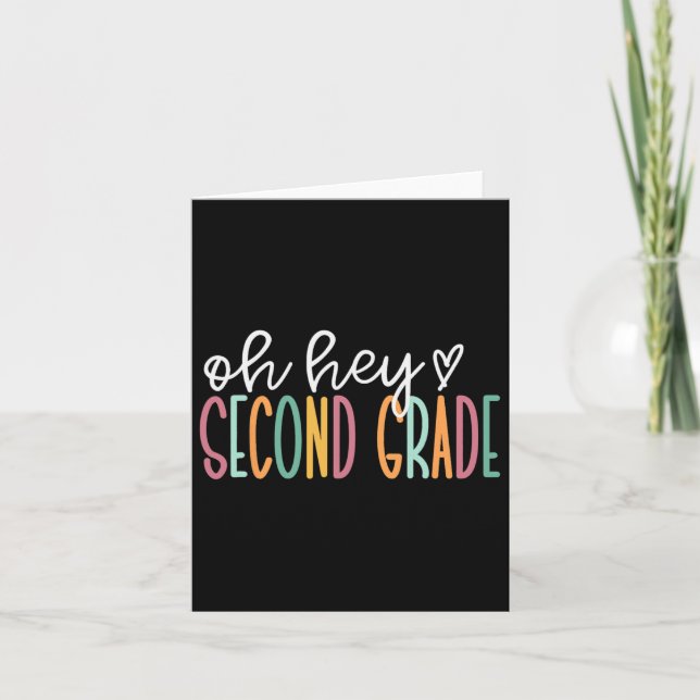 Första dagen i andra Klass Back to school Lycklig Kort (Framsida)