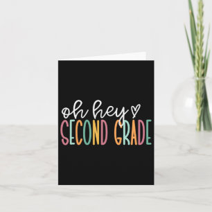 Första dagen i andra Klass Back to school Lycklig Kort