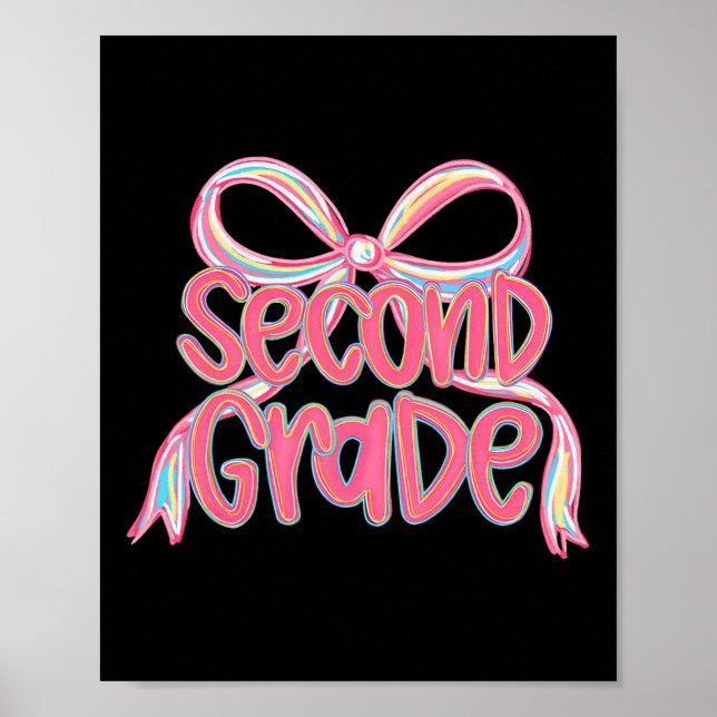 Första dagen i andra klass Blomsterbukett för lära Poster (Framsidan)
