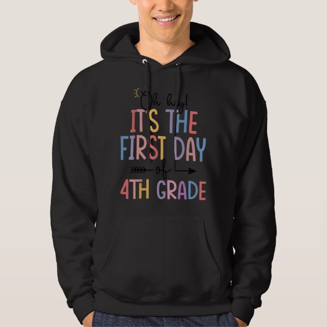 Första dagen i fjärde Klass.. Hoodie (Framsida)