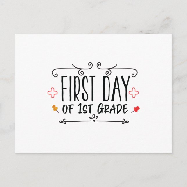 Första dagen i första Klass Vykort (Framsida)