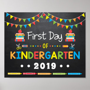 Första dagen i Kindergarten, Chalkboard-skylt Poster