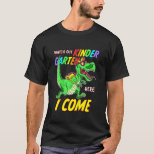Första dagen i Kindergarten här i Kom Trex Boys Gi T Shirt