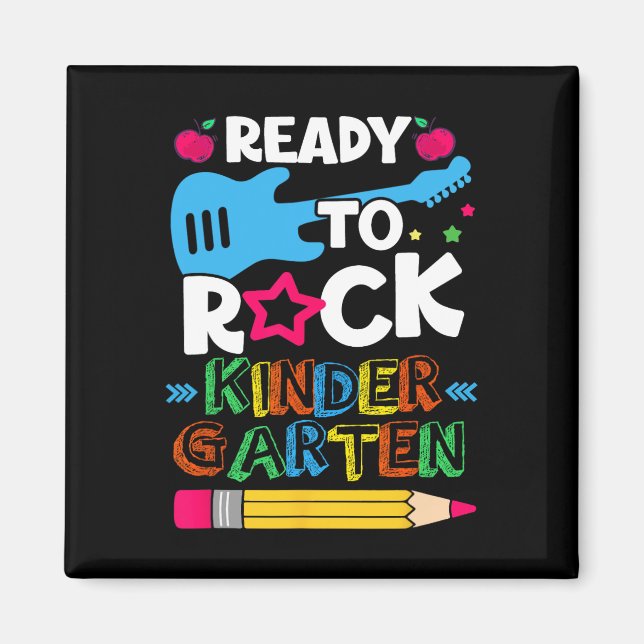 Första dagen i Kindergarten-Redot till Sten Kinder Magnet (Framsidan)