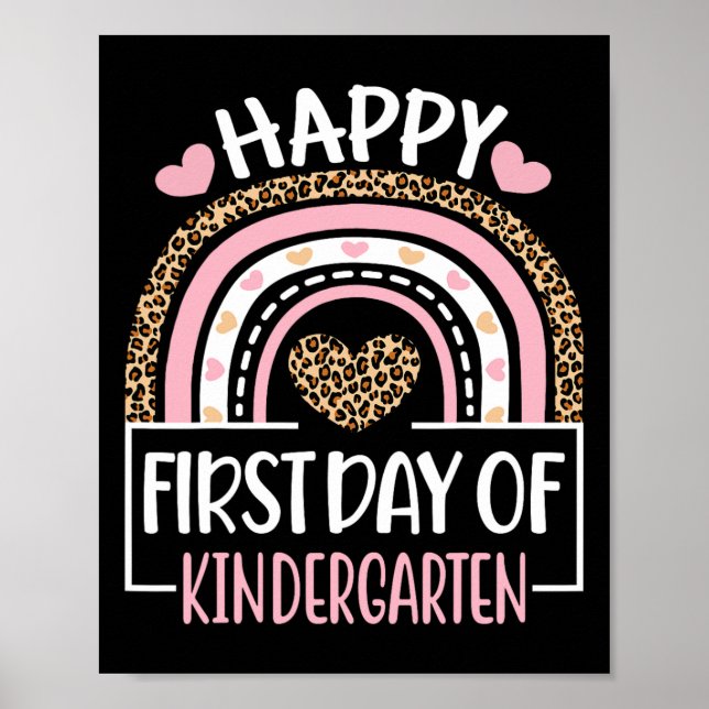 Första dagen i Kindergarten Roligt Back to school  Poster (Framsidan)