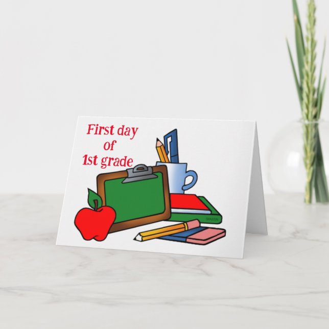 *FÖRSTA DAGEN I KLASS" KORT (Framsida)