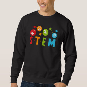 Första dagen i Skola STEM Lärare Boys Girls Kids S Lång Ärmad Tröja