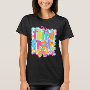 Första dagen i tredje klass blomsterbukett för lär t shirt