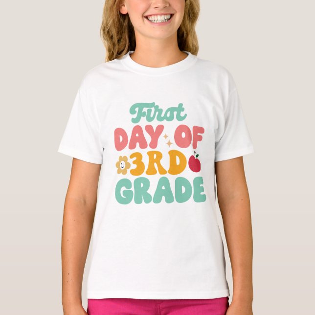 Första dagen i tredje Klass-skolan T-Shirt (Framsida)
