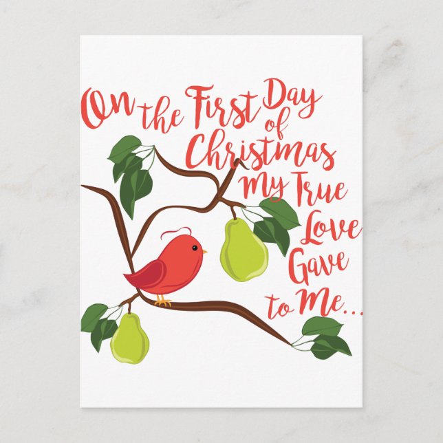 Första dagen jul helg vykort (Framsida)