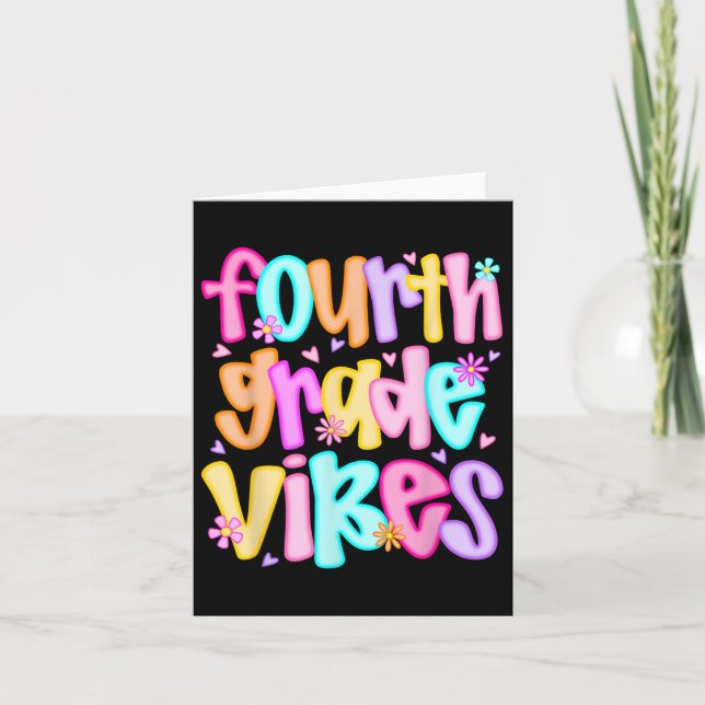 Första dagen Klass Vibes Back to school Lycklig Kort (Framsida)