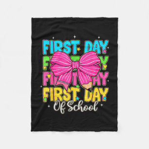 Första dagen på coquette-skolan tillbaka till skol fleecefilt