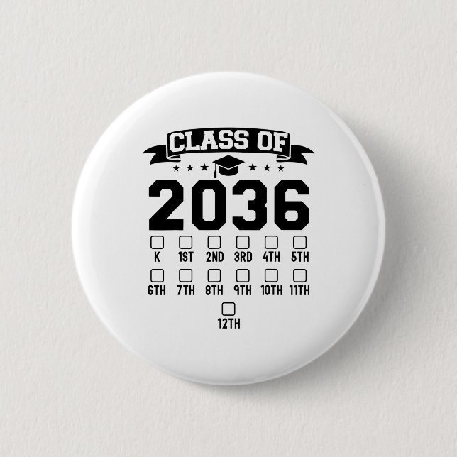 Första dagen på dagis för klass 2036 check  knapp (Framsida)