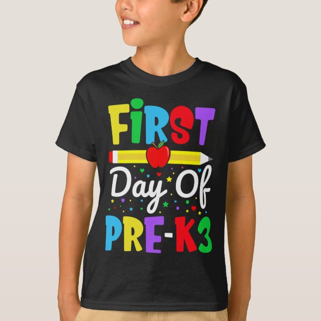 Första dagen på förskolan Rainbow förskolebarn T Shirt (Framsida)